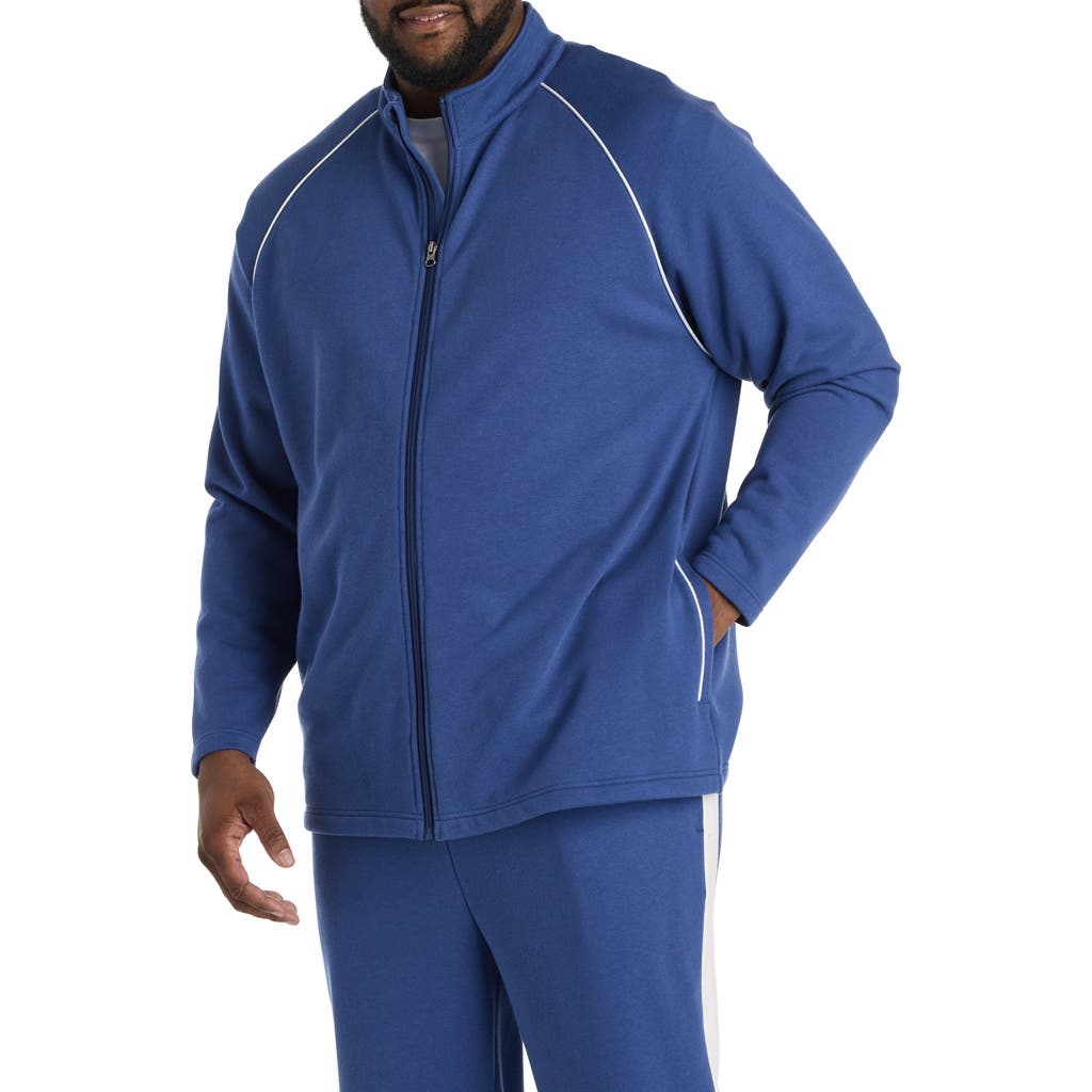 Society Of One By Dxl Big & Tall Track Jacket In Blue