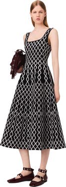 maje Jacquard knit midi dress