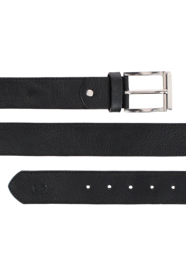 Diplomat Hidden Zipper Geniune Leather Money Belt, Alternate, color, Black