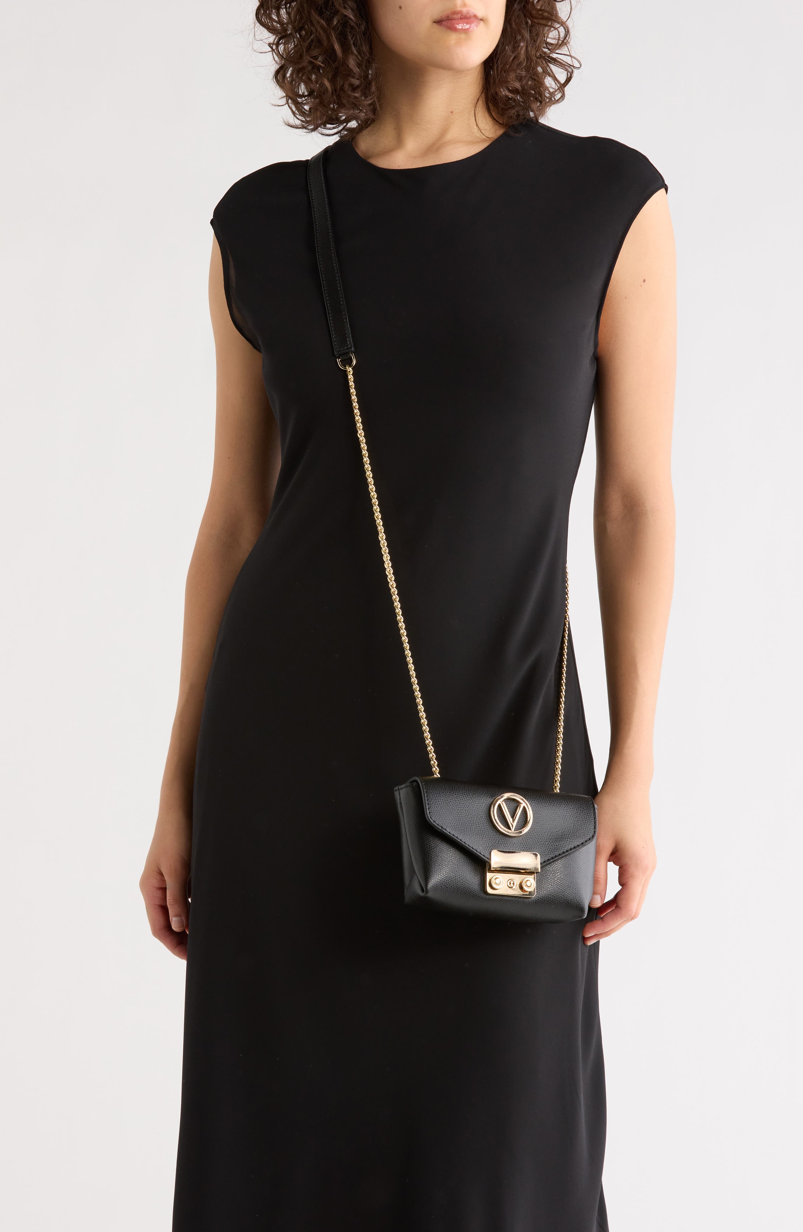 VALENTINO BY MARIO VALENTINO Lola Bonbonniere Leather Crossbody Bag, Alternate, color, Black