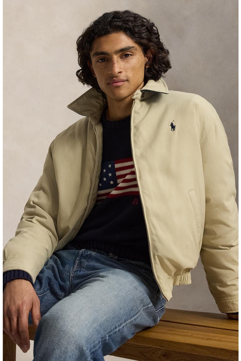 Zip Front Down & Feather Jacket, Alternate, color, KHAKI UNIFORM