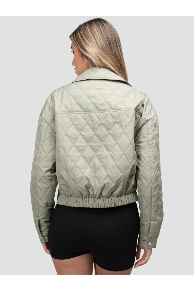 Eden Quilted Shirt Jacket, Alternate, color, Sage