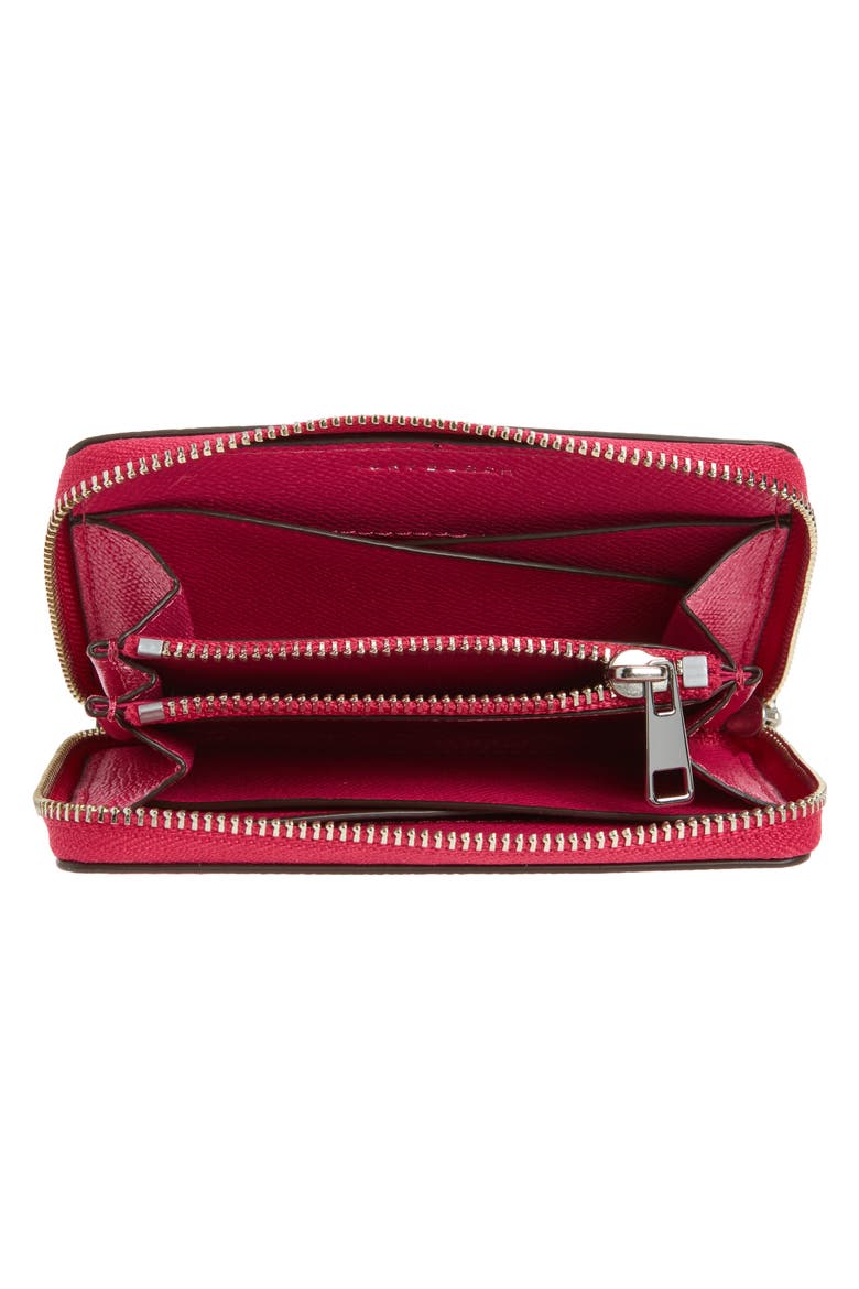 Romy Medium Leather Zip Wallet, Alternate, color, BRIGHT PINK