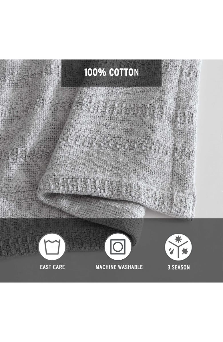 Eddie Bauer Variegated Weave Stripe Cotton Blanket, Alternate, color, Grey