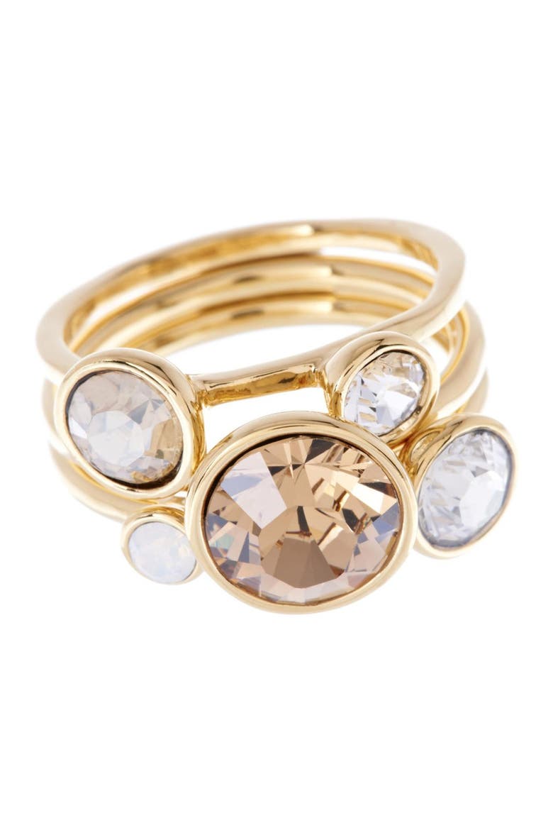 'Jackie' Crystal Stacking Rings, Main, color, GOLD MULTI