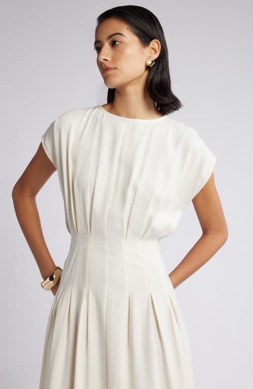 Nordstrom Pleated A-line Dress In Ivory Pristine
