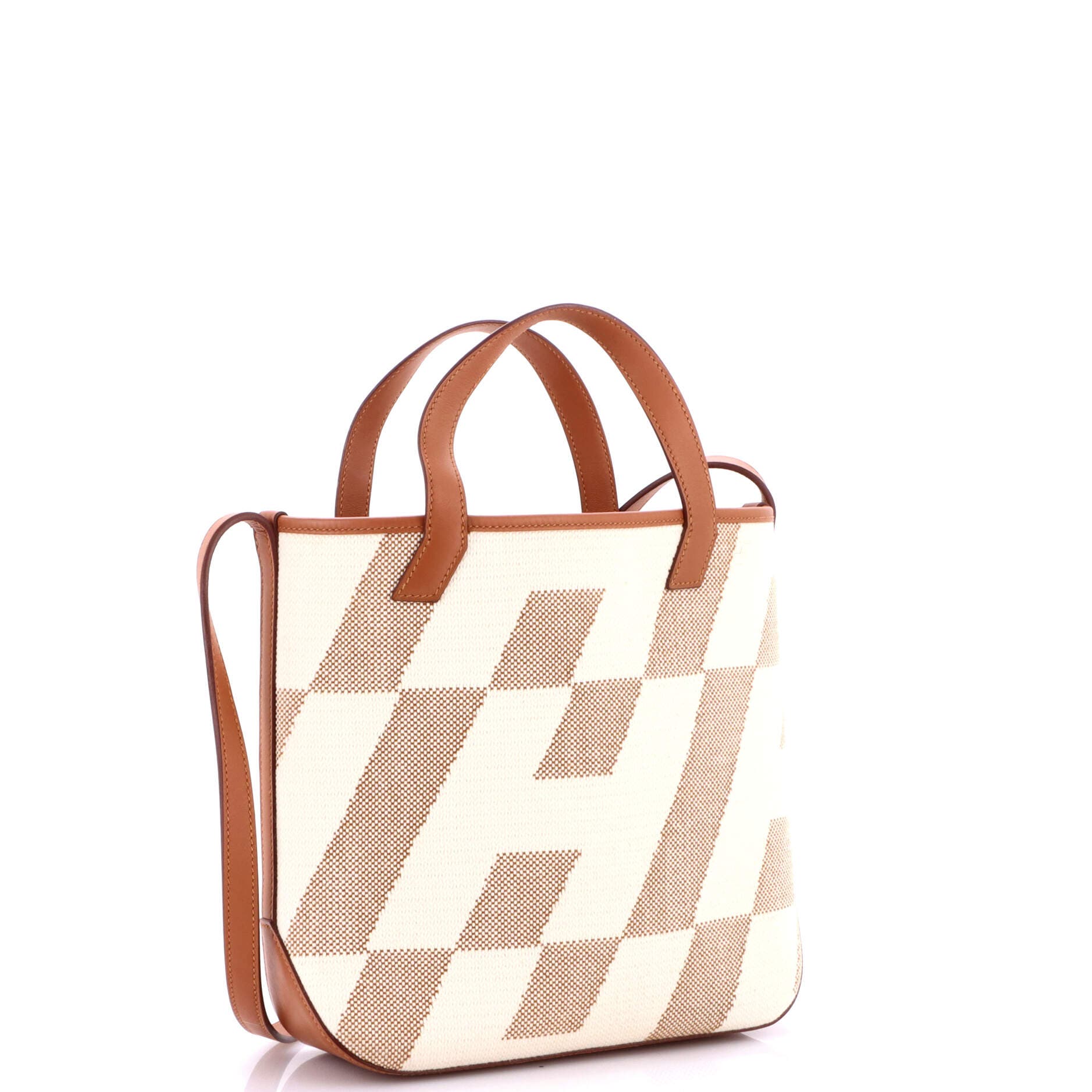 Pre-Owned Hermes Cabas H en Biais Tote Canvas with Leather 27, Alternate, color, Gold