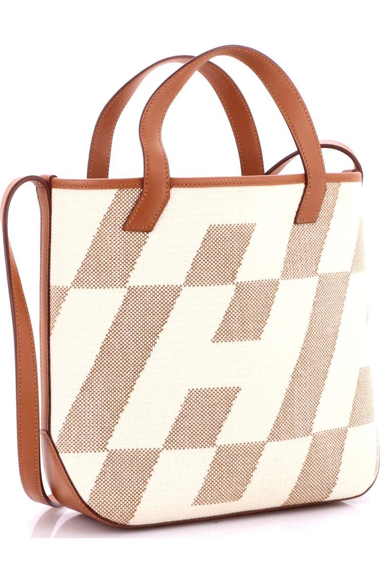 Pre-Owned Hermes Cabas H en Biais Tote Canvas with Leather 27, Alternate, color, Gold