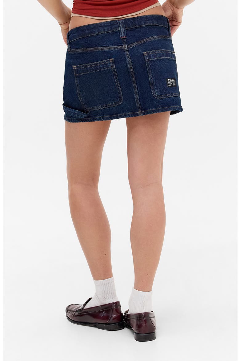Carpenter Denim Miniskirt, Alternate, color, RINSE