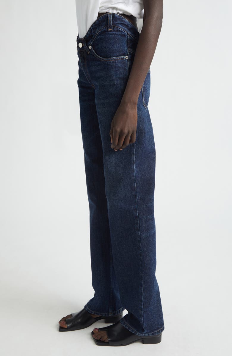 Jean Paul Gaultier Curvy Waistband Straight Leg Jeans, Alternate, color, Indigo