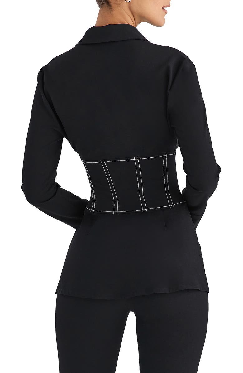 Mistress Rocks Long Sleeve Corset Shirt, Alternate, color, 