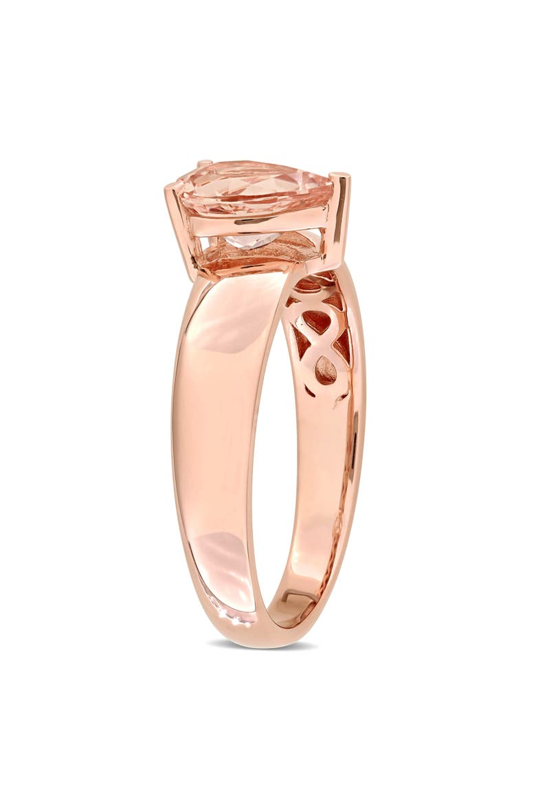Morganite Teardrop Solitaire Ring 14k, Alternate, color, Morganite