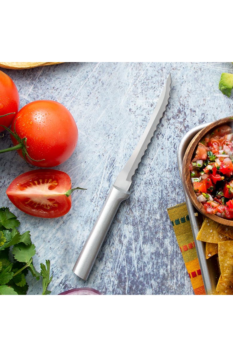 Rada Cutlery 5-Inch Tomato Slicer Stainless Steel Serrated Blade, Alternate, color, Silver