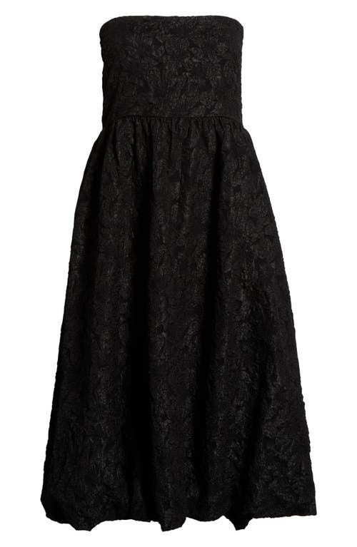 SUGARLIPS Arielle Floral Jacquard Strapless Maxi Dress in Black  product