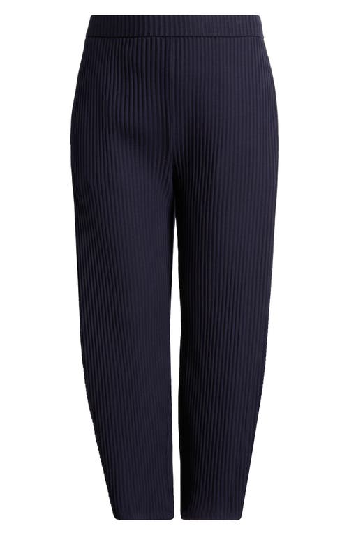 Eileen Fisher Ankle Length Rib Lantern Pants In Ink