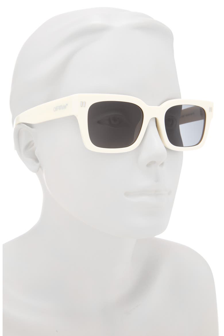 Midland 53mm Square Sunglasses, Alternate, color, OFF WHITE/ DARK GREY