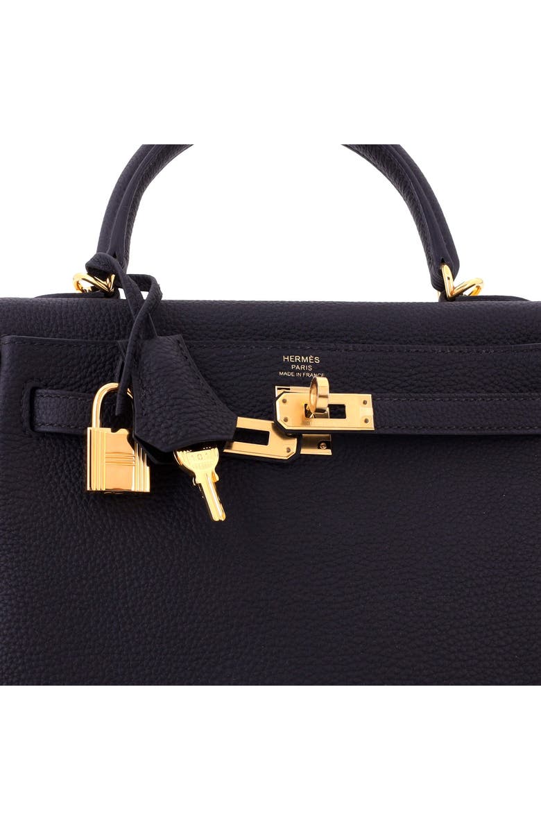 Pre-Owned Hermes Kelly Handbag Black Togo with Gold Hardware 25, Alternate, color, Noir