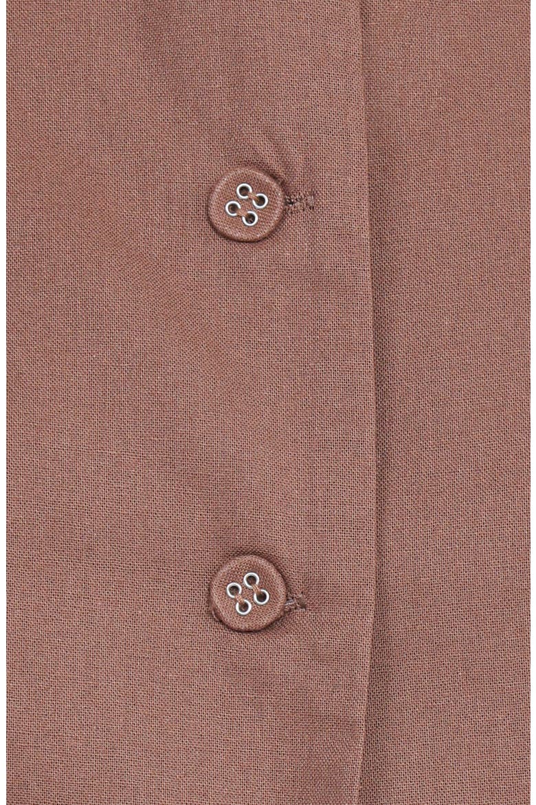 Caitlin Button-Up Top & Drawstring Pants Set, Alternate, color, BROWN
