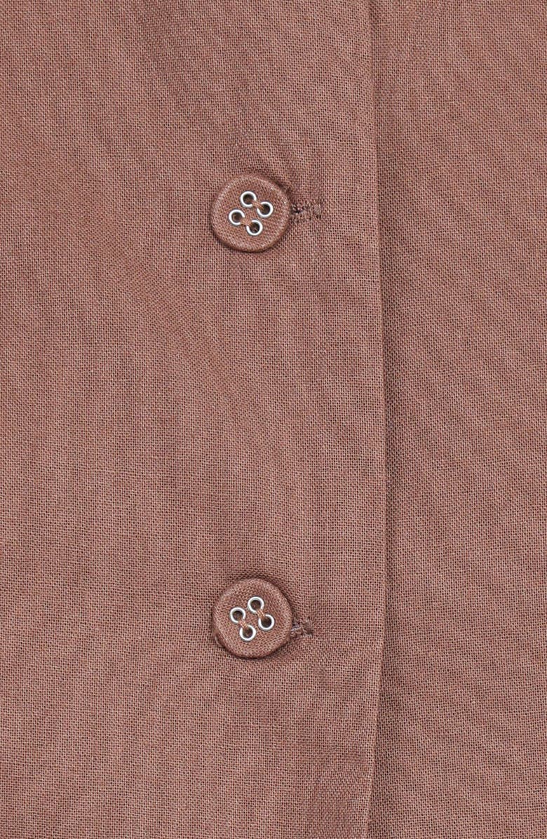 Petal & Pup Caitlin Button-Up Top & Drawstring Pants Set, Alternate, color, Brown