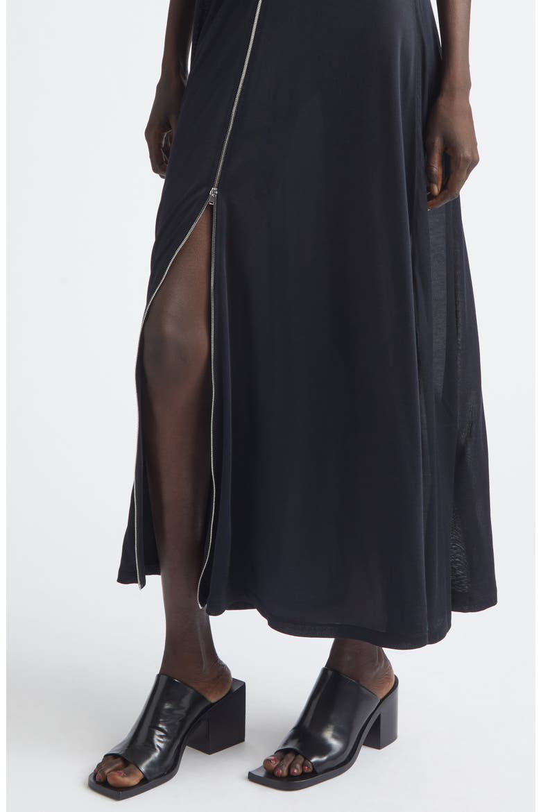 Jersey Zip Maxi Dress, Alternate, color, URCHIN