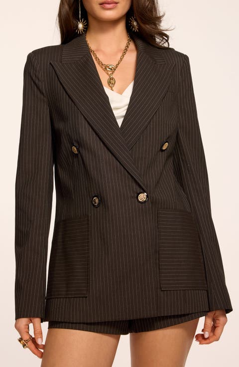 Willow Pinstripe Double Breasted Blazer