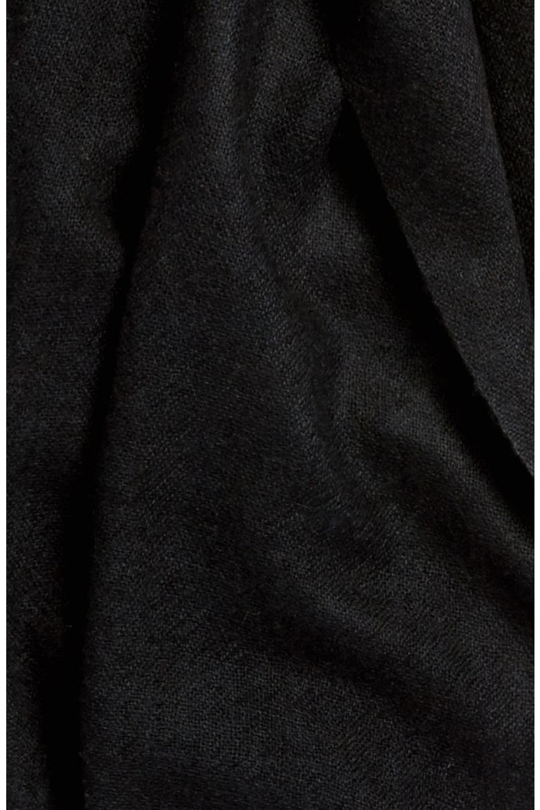 Heathered Cashmere Gauze Scarf, Alternate, color, BLACK