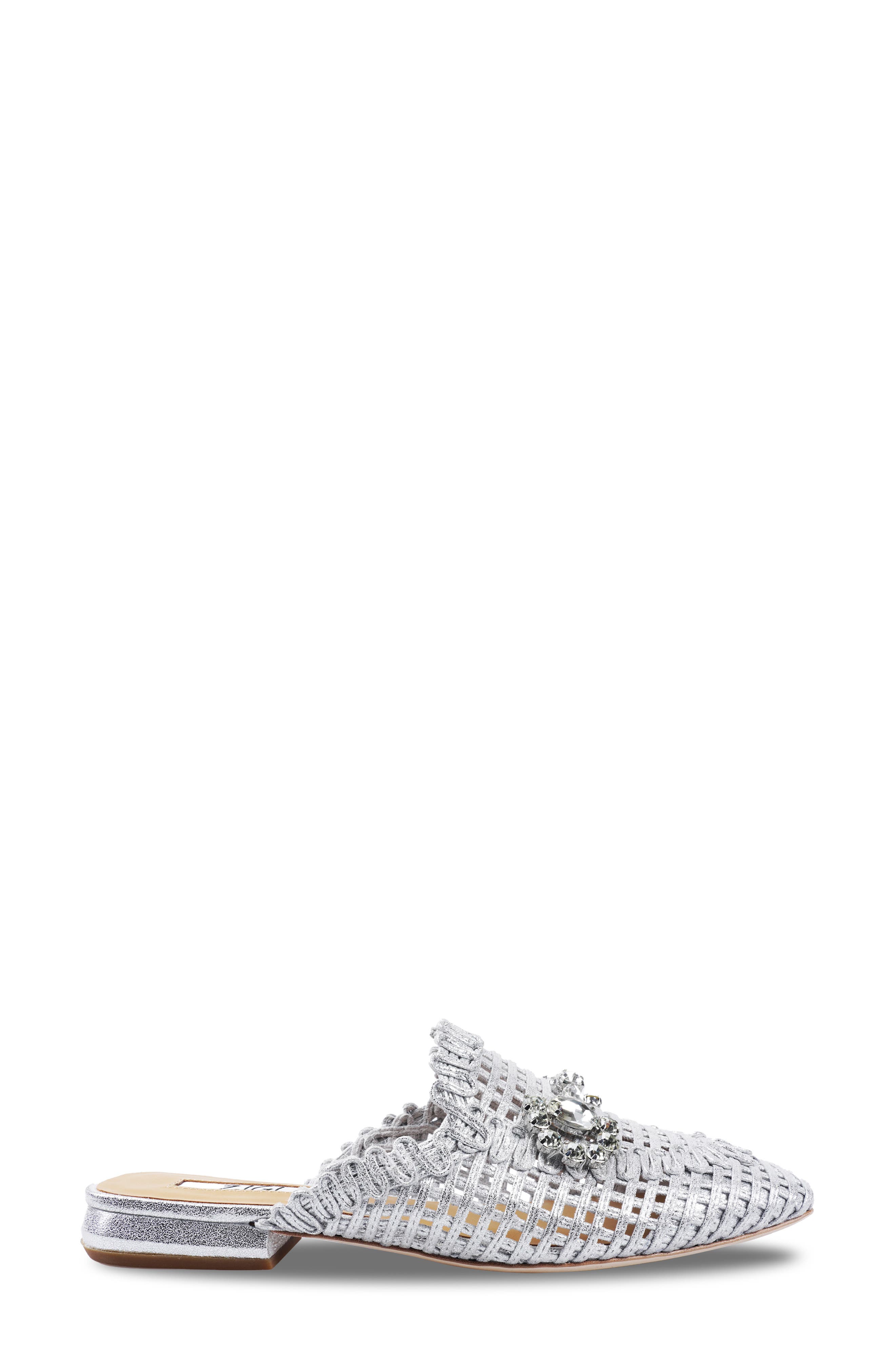 Isabelle Crystal Bit Mule, Alternate, color, SILVER