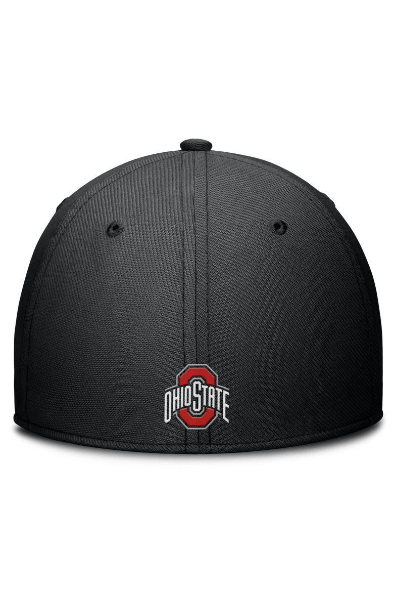 Men's Nike Black Ohio State Buckeyes Rise THE Dri-FIT Flex Hat, Alternate, color, Black