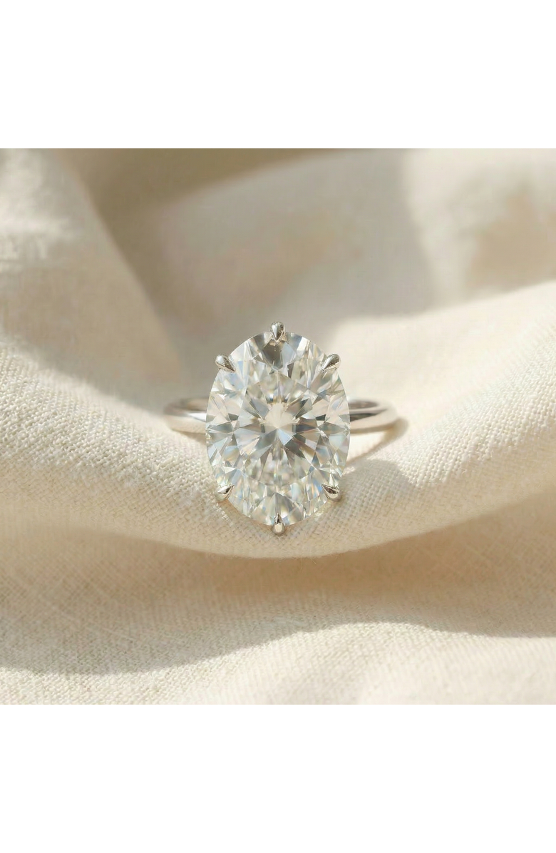 Bliss Diamond Certified 3CT Platinum Oval Diamond 6-Prong Solitaire Engagement Ring Lab Grown, Alternate, color, Platinum
