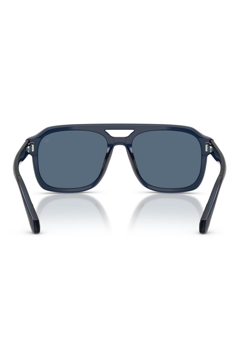 56mm Vantos Pillow Sunglasses, Alternate, color, TRANSPARENT BLUE / SOLID BLUE