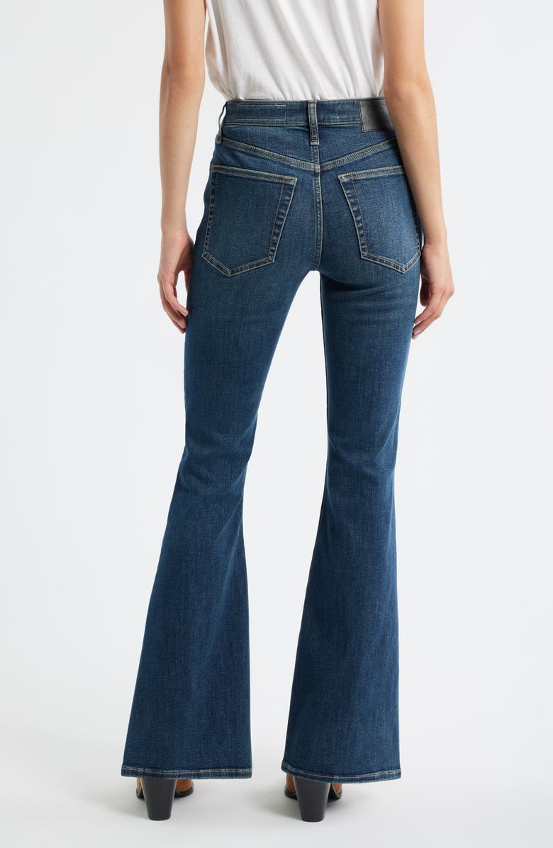 rag & bone Flexi Dahlia Mid Rise Flare Jeans, Alternate, color, Dark Blue