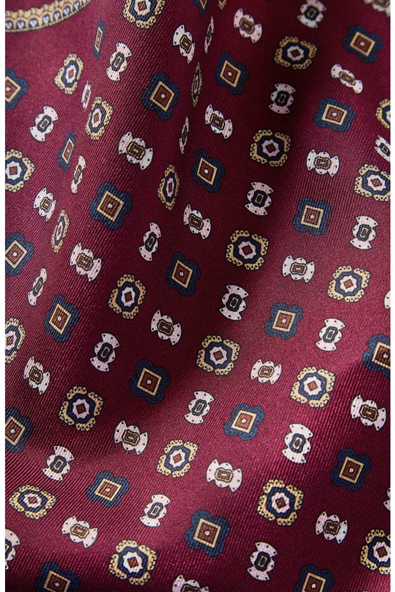 Paisley Collins Double Print Pocket Square, Alternate, color, Maroon Multi
