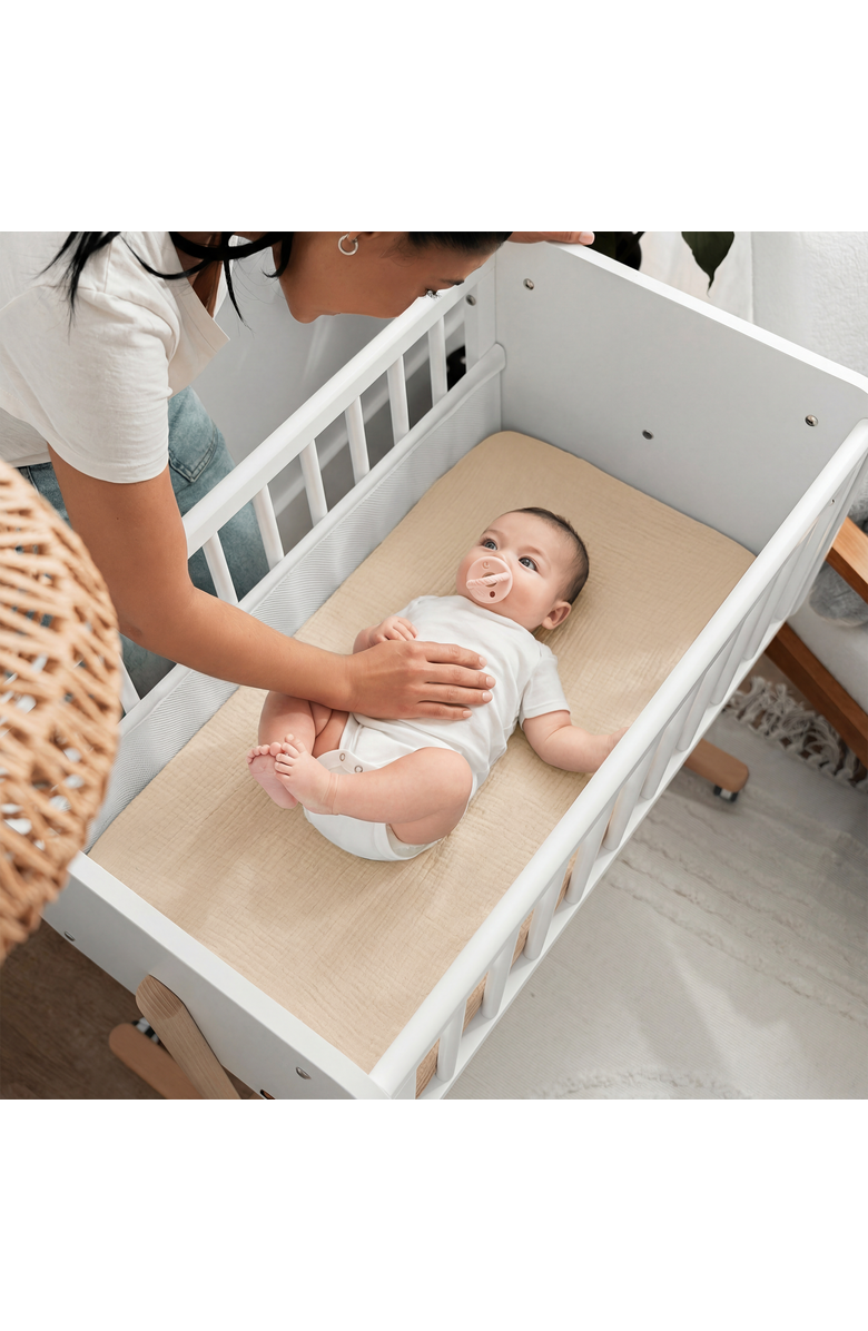 Comfy Cubs Muslin Cotton Bassinet Sheets, 2 Pack, Alternate, color, Cedar And Cream