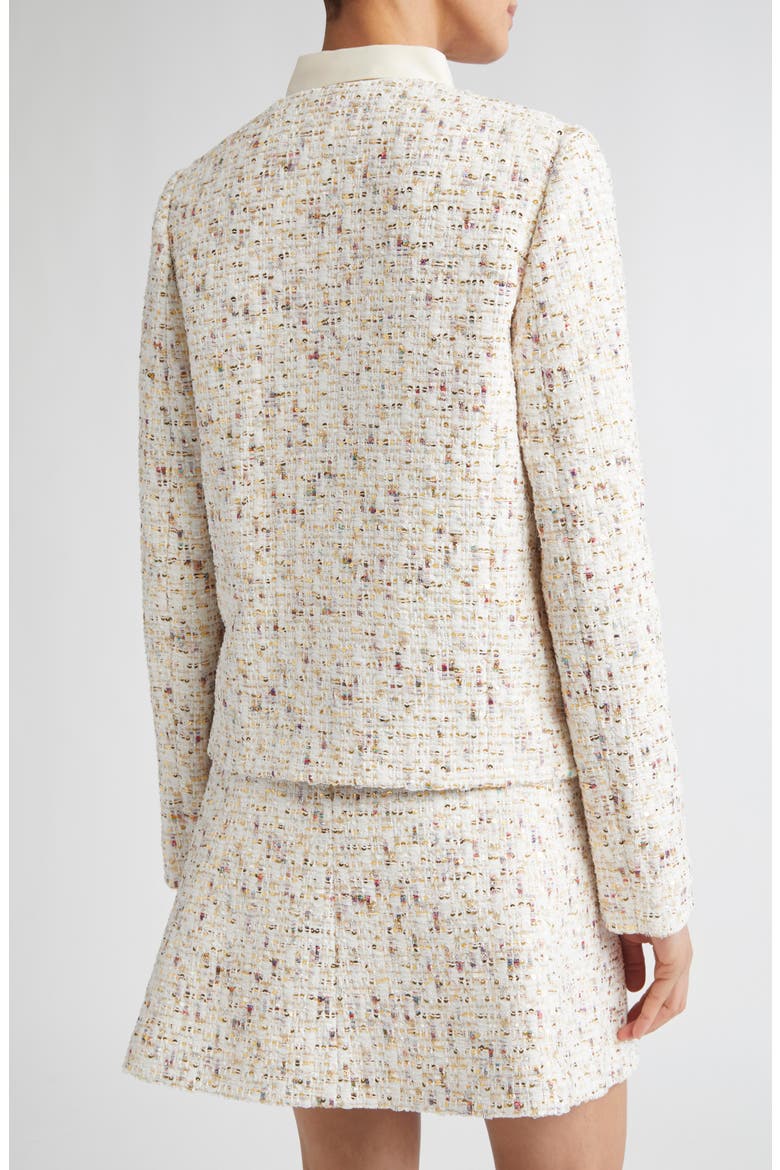 Sequin Bouclé Tweed Jacket, Alternate, color, IVORY/ MULTI