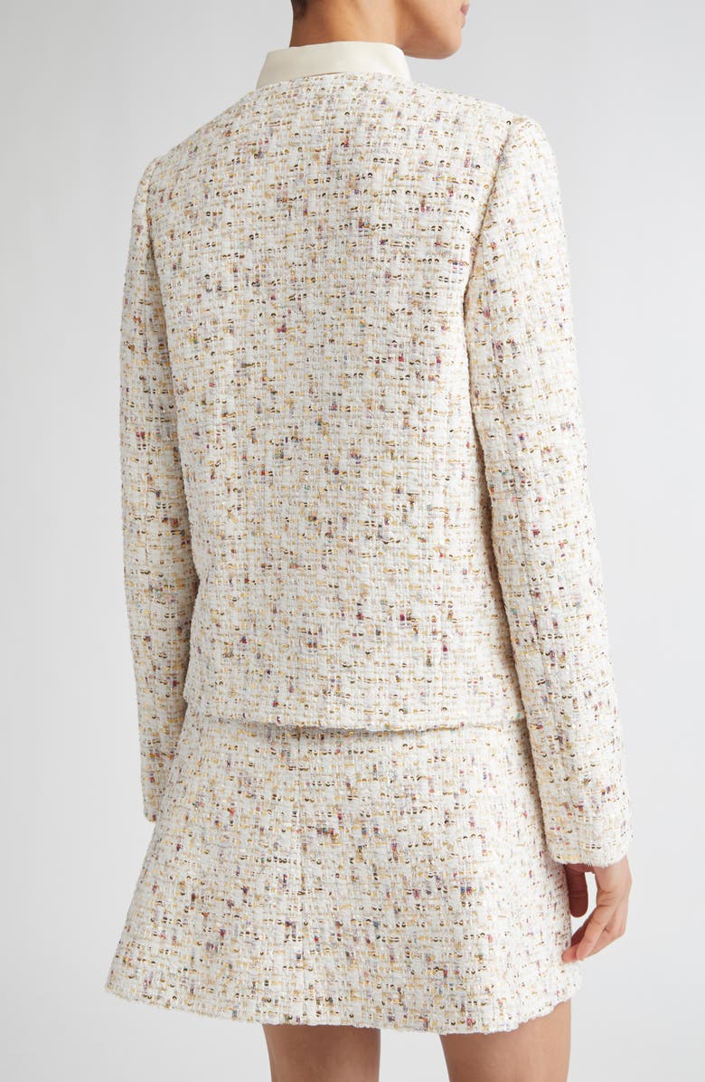 Giambattista Valli Sequin Bouclé Tweed Jacket, Alternate, color, Ivory/ Multi