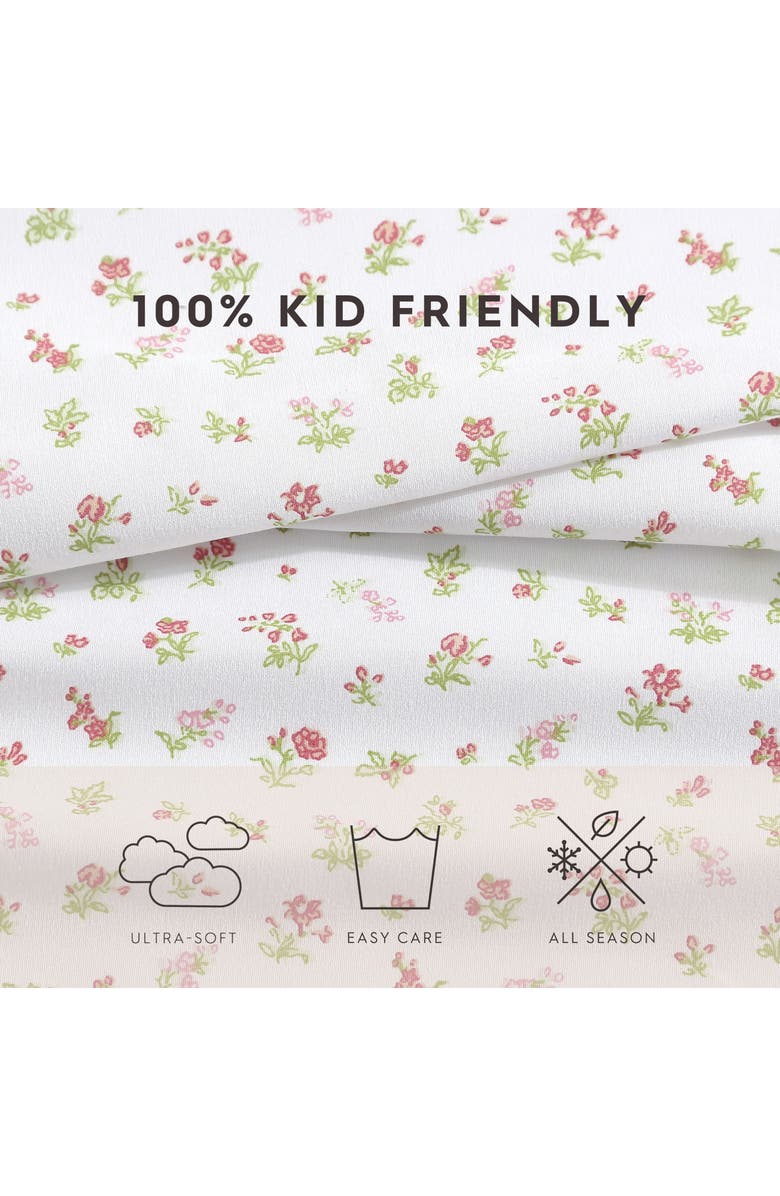Laura Ashley Mae Floral Print Sheet Set, Alternate, color, Pastel Pink