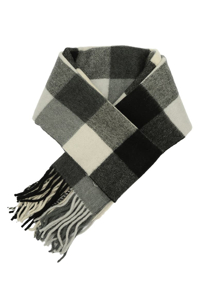 COACH Check Wool Scarf, Alternate, color,
