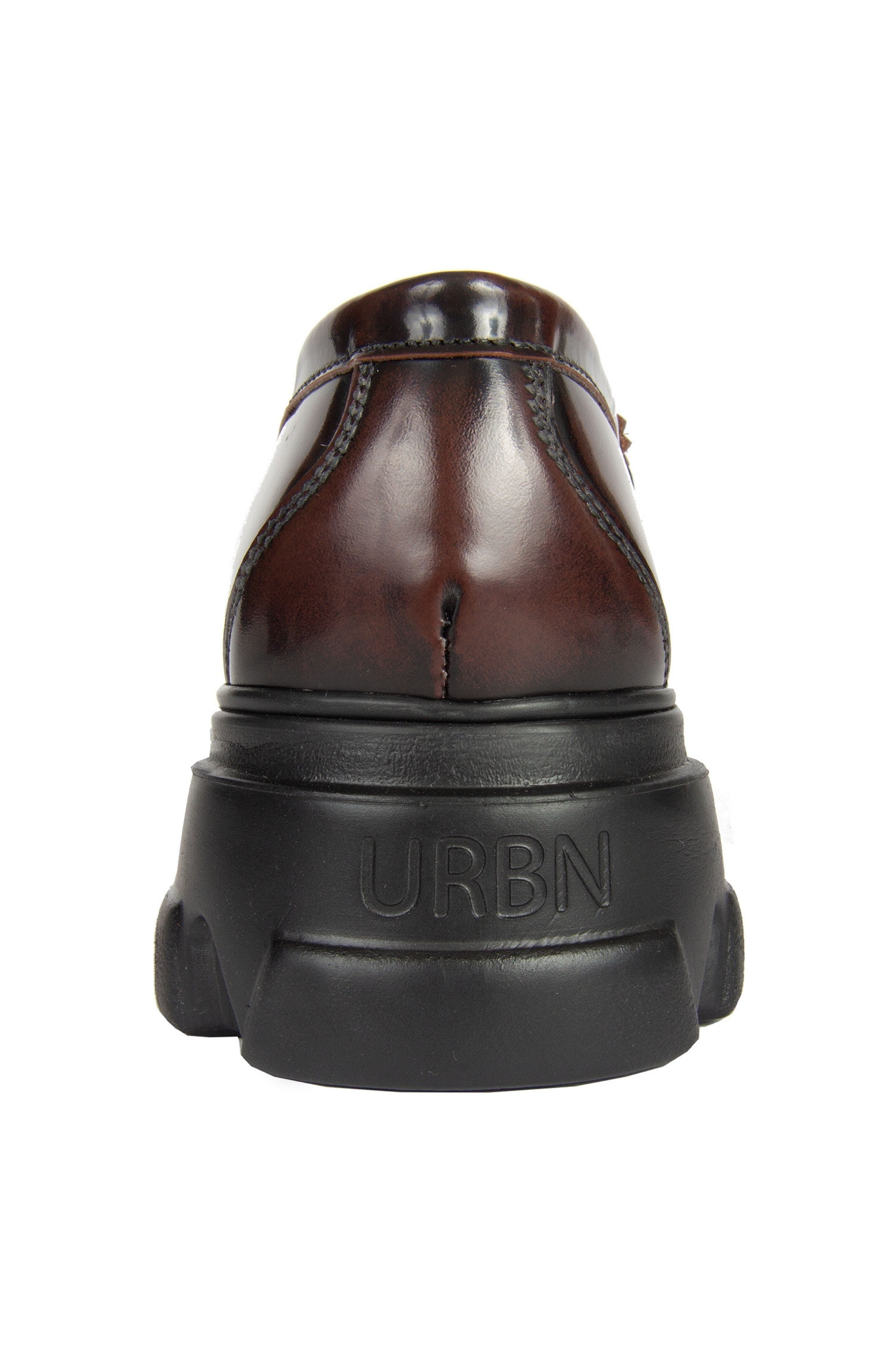 URBNKICKS Peny Brown Patent Leather Loafer, Alternate, color, Brown