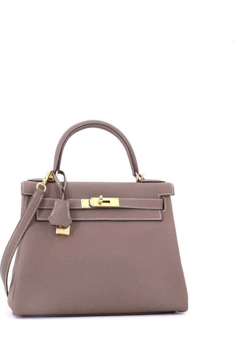 Pre-Owned Hermes Kelly Handbag Grey Togo with Gold Hardware 28, Alternate, color, Etoupe