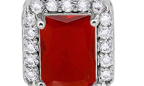 Christian Siriano Emerald Cut Cubic Zirconia Drop Earrings In Multi