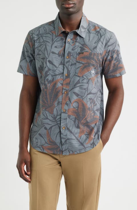 Webster Floral Short Sleeve Cotton Buttion-Up Shirt
