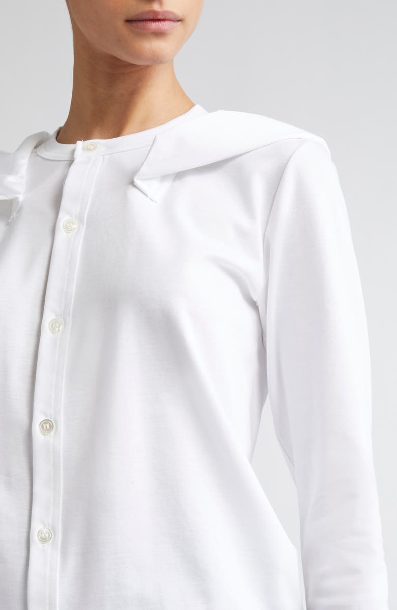 Noir Kei Ninomiya Hooded Cotton Ponte Cardigan, Alternate, color, 