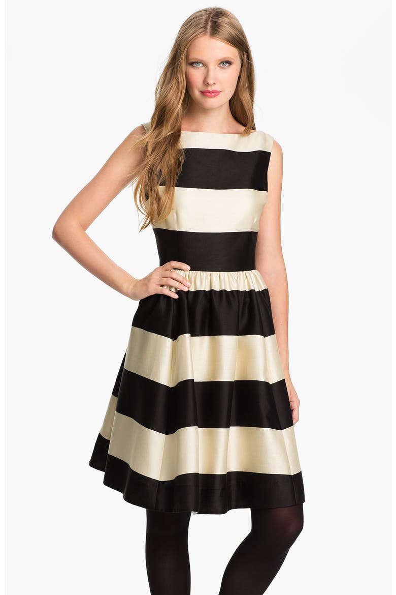 'carolyn' stripe fit & flare dress, Main, color, ENOKI