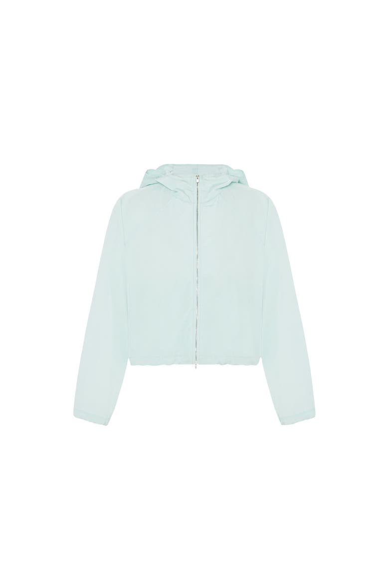 Recycled Nylon Short Blouson, Alternate, color, Aquamarine