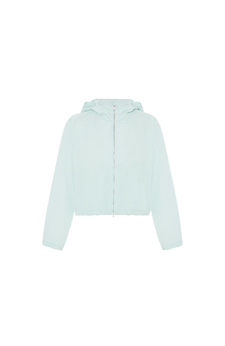 Another Tomorrow Recycled Nylon Short Blouson, Alternate, color, Aquamarine