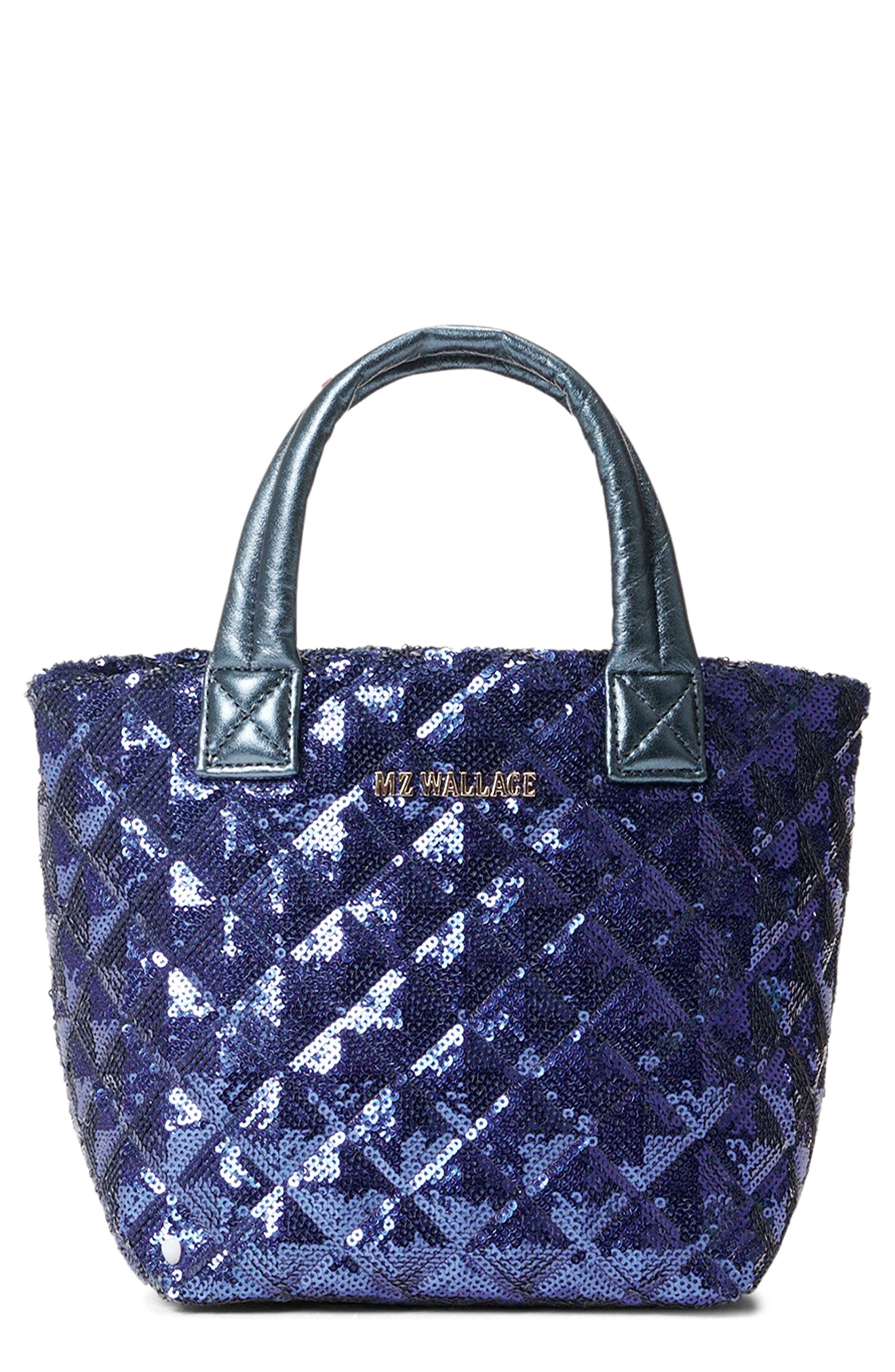 MZ Wallace Micro Metro Deluxe Tote in Sapphire Sequin 