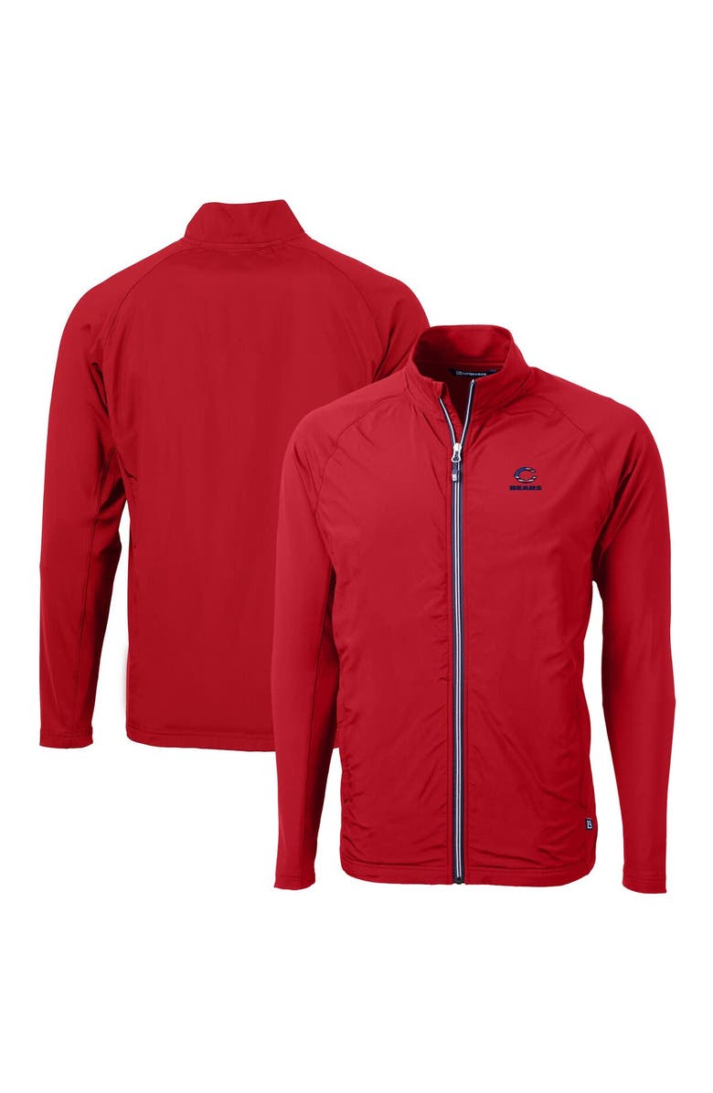 Cutter & Buck Men's Cutter & Buck Red Chicago Bears Big & Tall Adapt Eco Knit Hybrid Recycled Full-Zip Jacket, Main, color, 