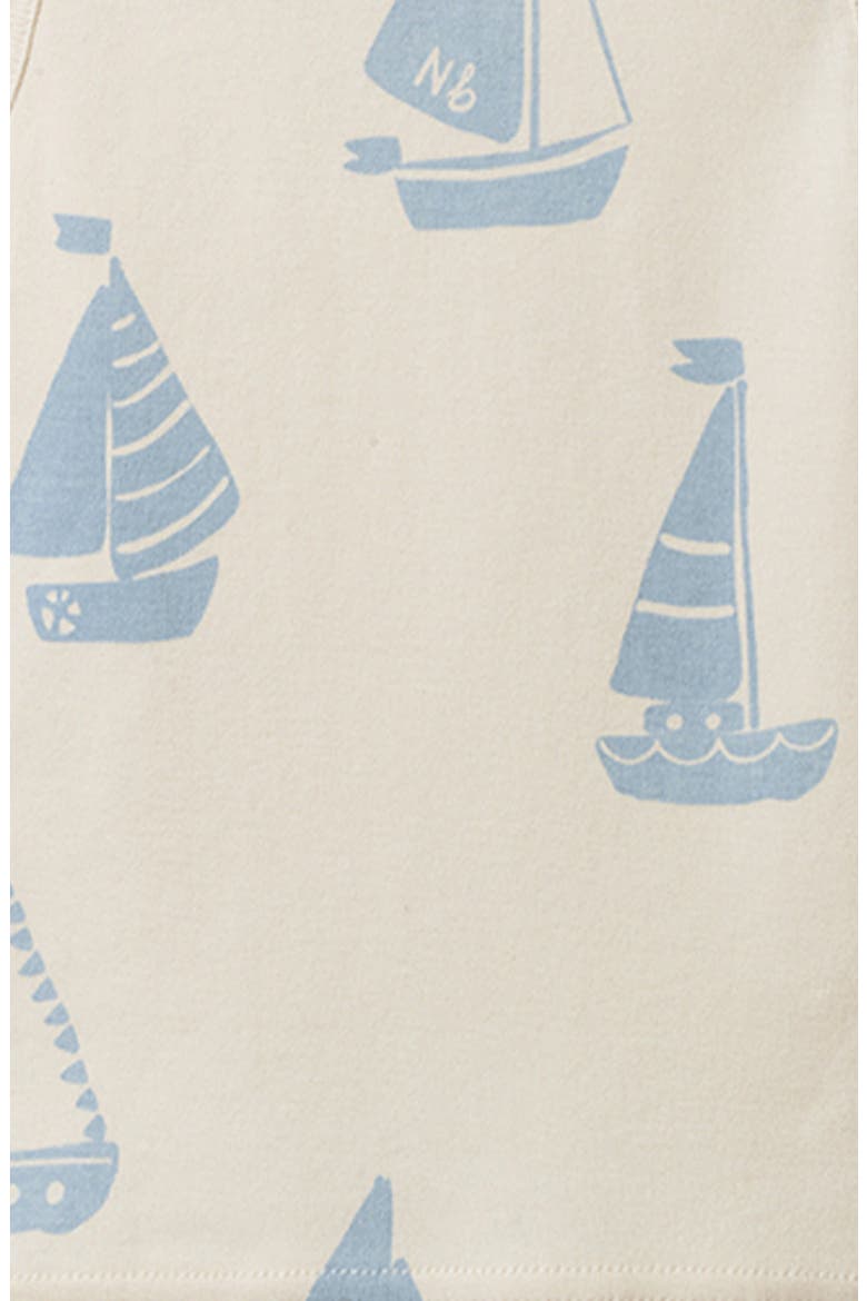 Kids' Print Organic Cotton Two-Piece Short Pajamas, Alternate, color, REGATTA BLUE PRINT
