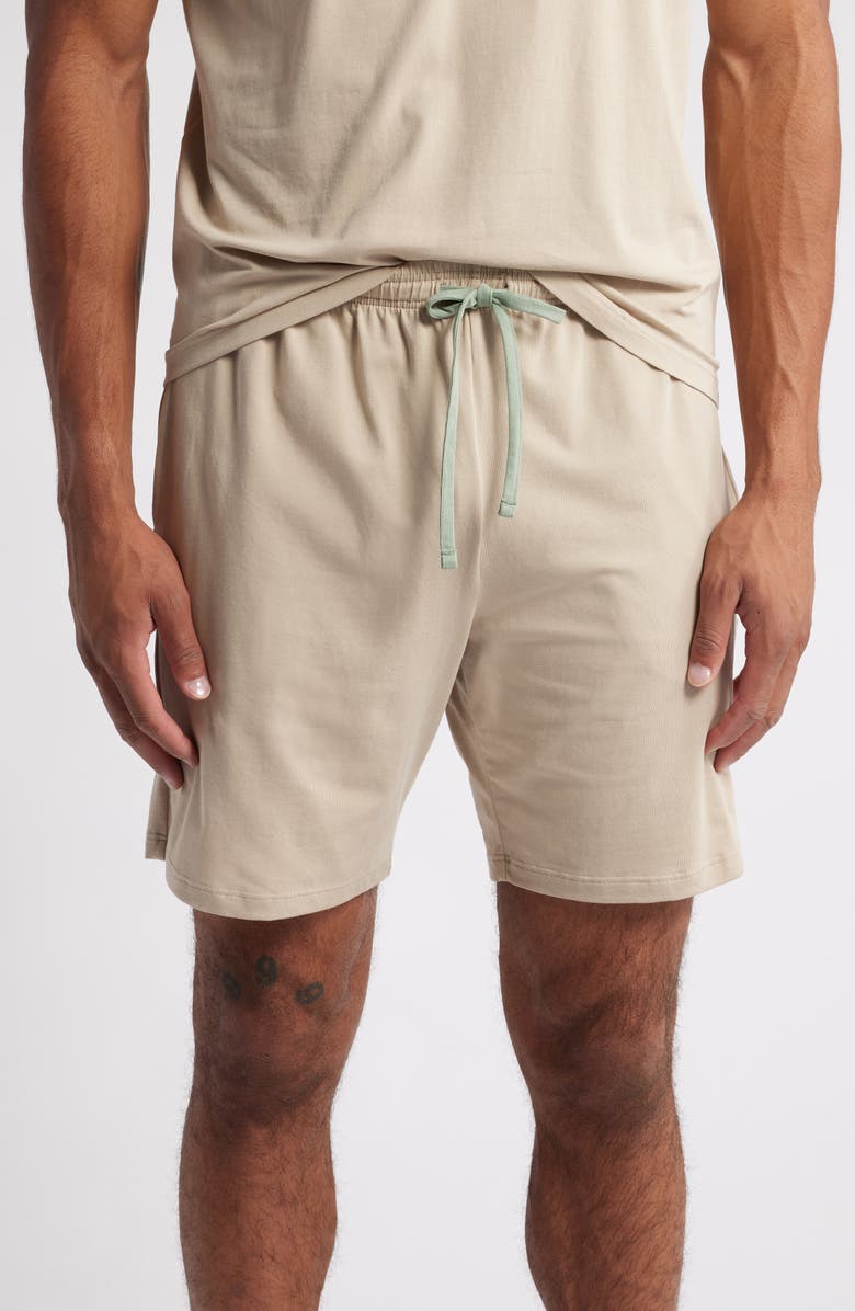 BOSS Mix Match Pajama Shorts, Alternate, color, Light Beige