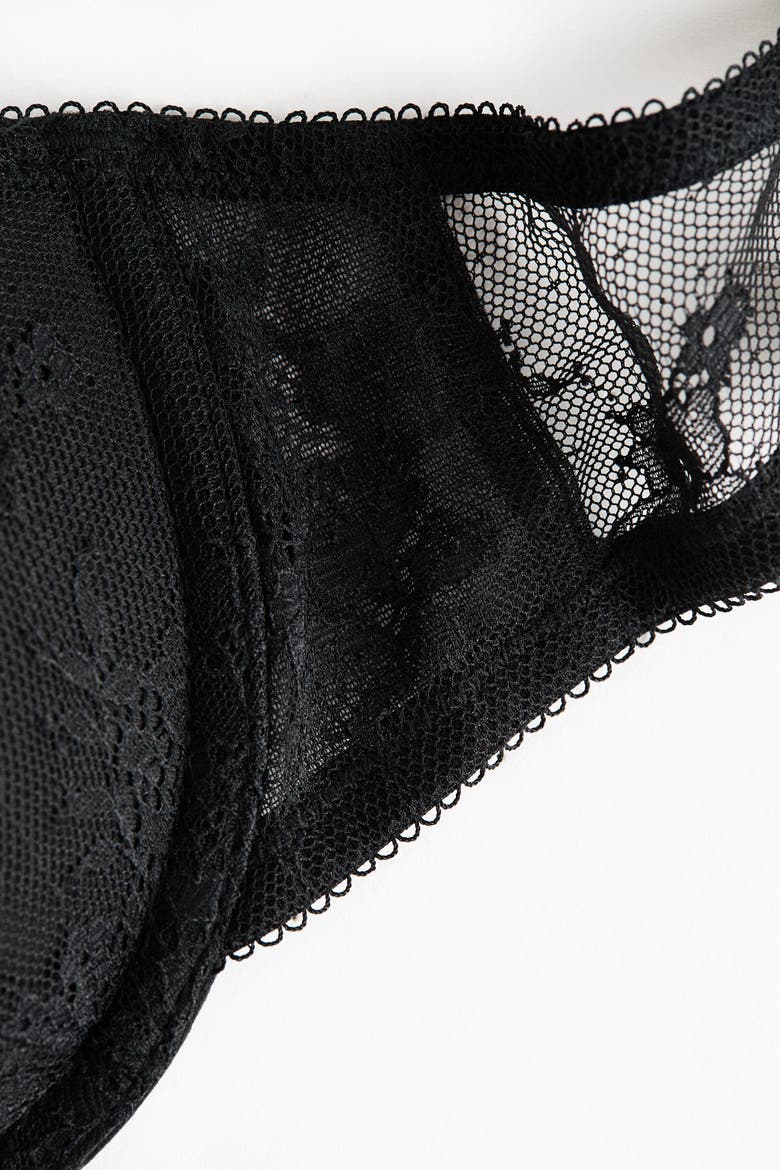 Lace Push-up Bra, Alternate, color, Black